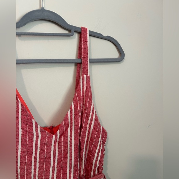 Anthropologie ett:twa Robin Cropped Jumpsuit Red and White Stripe Size Medium - Picture 2 of 7